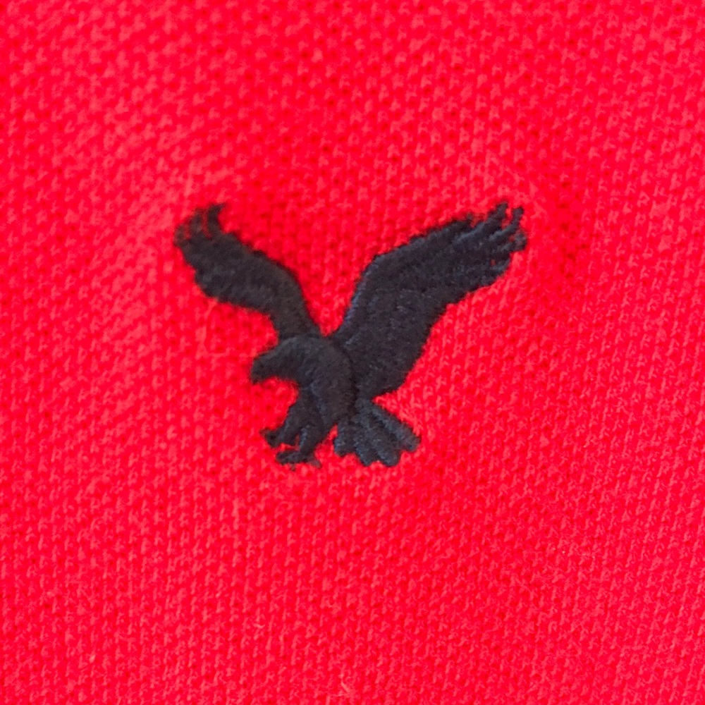 American eagle red polo Medium